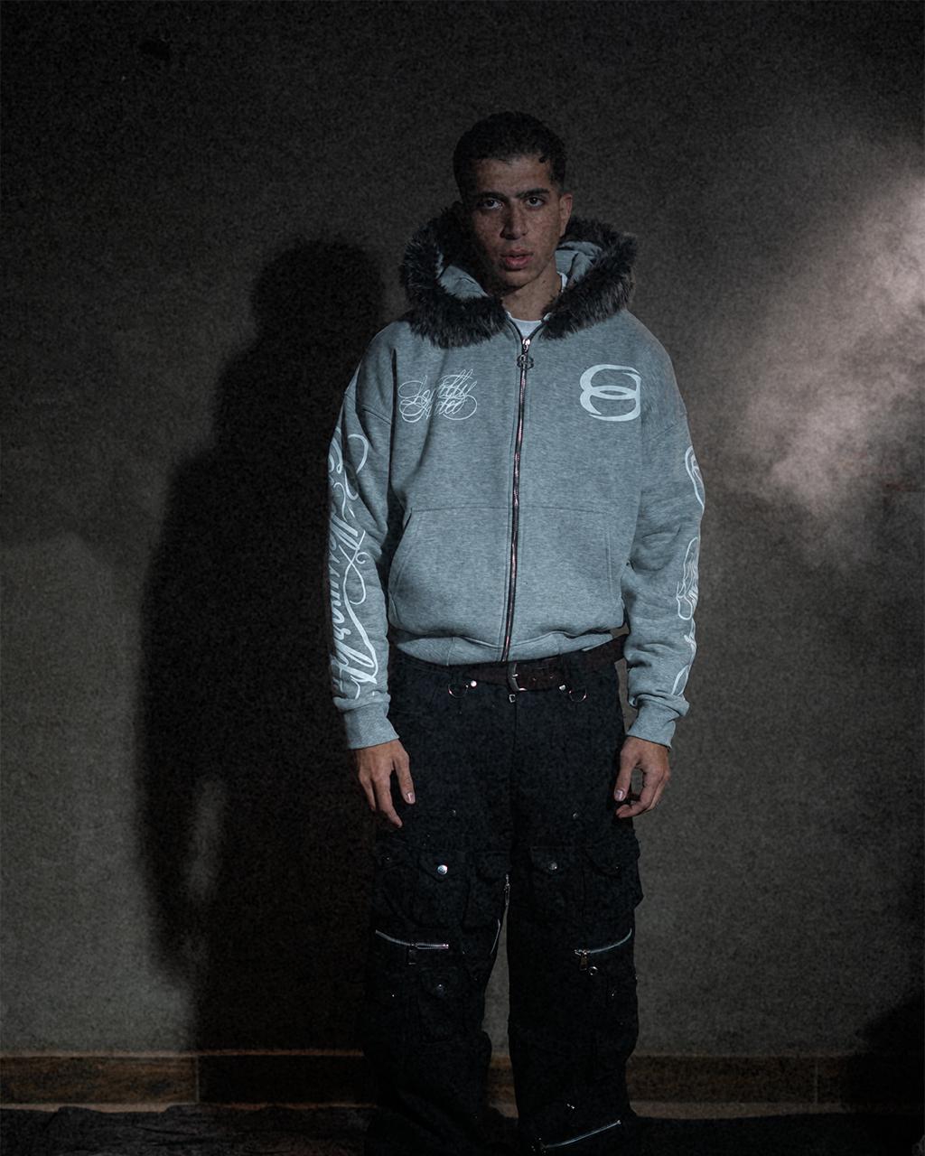 Light Grey Zip-Up