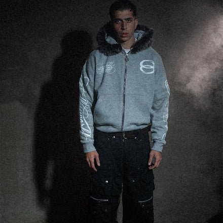Light Grey Zip-Up
