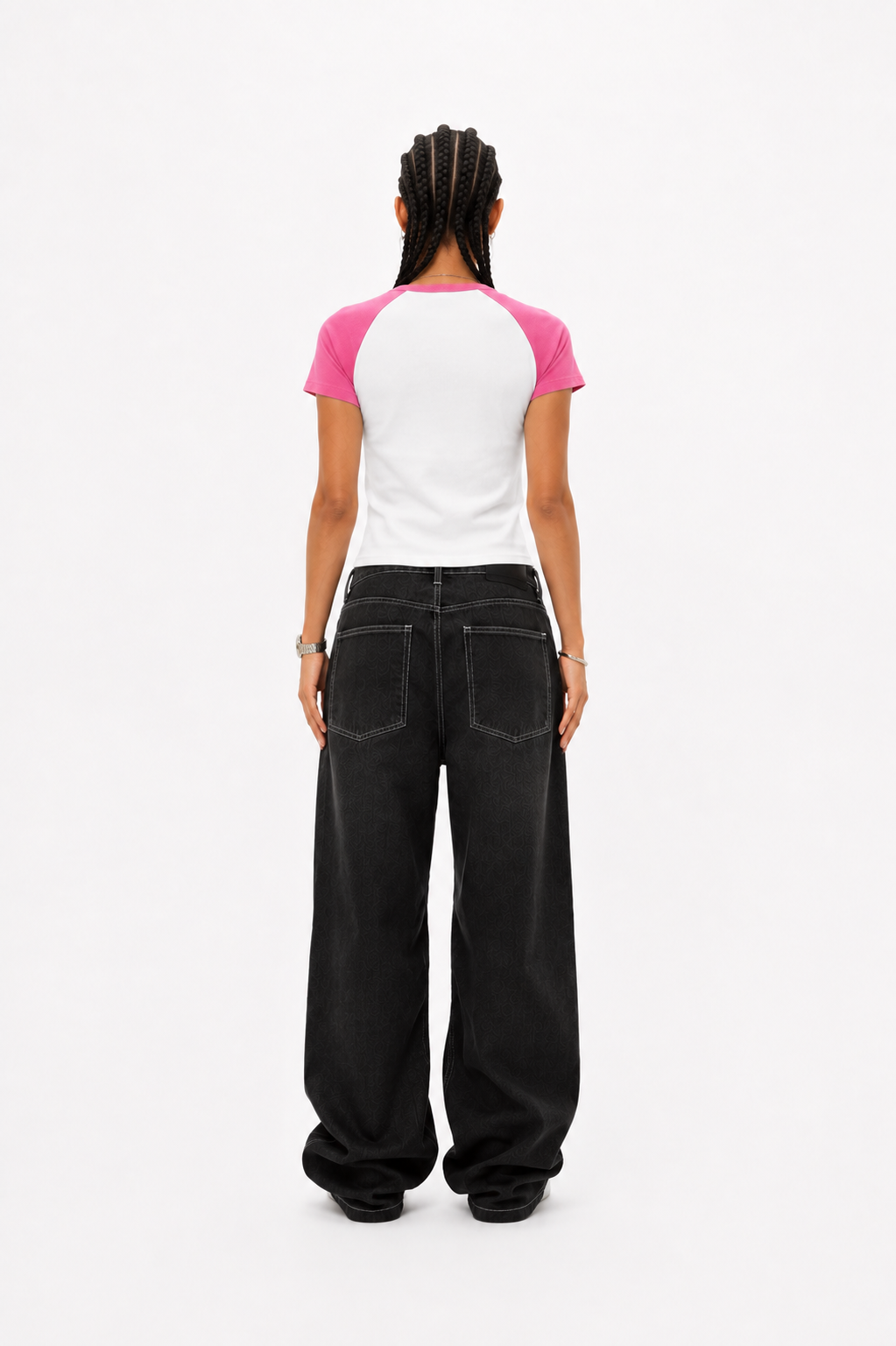 Pink In White Endless Baby Tee