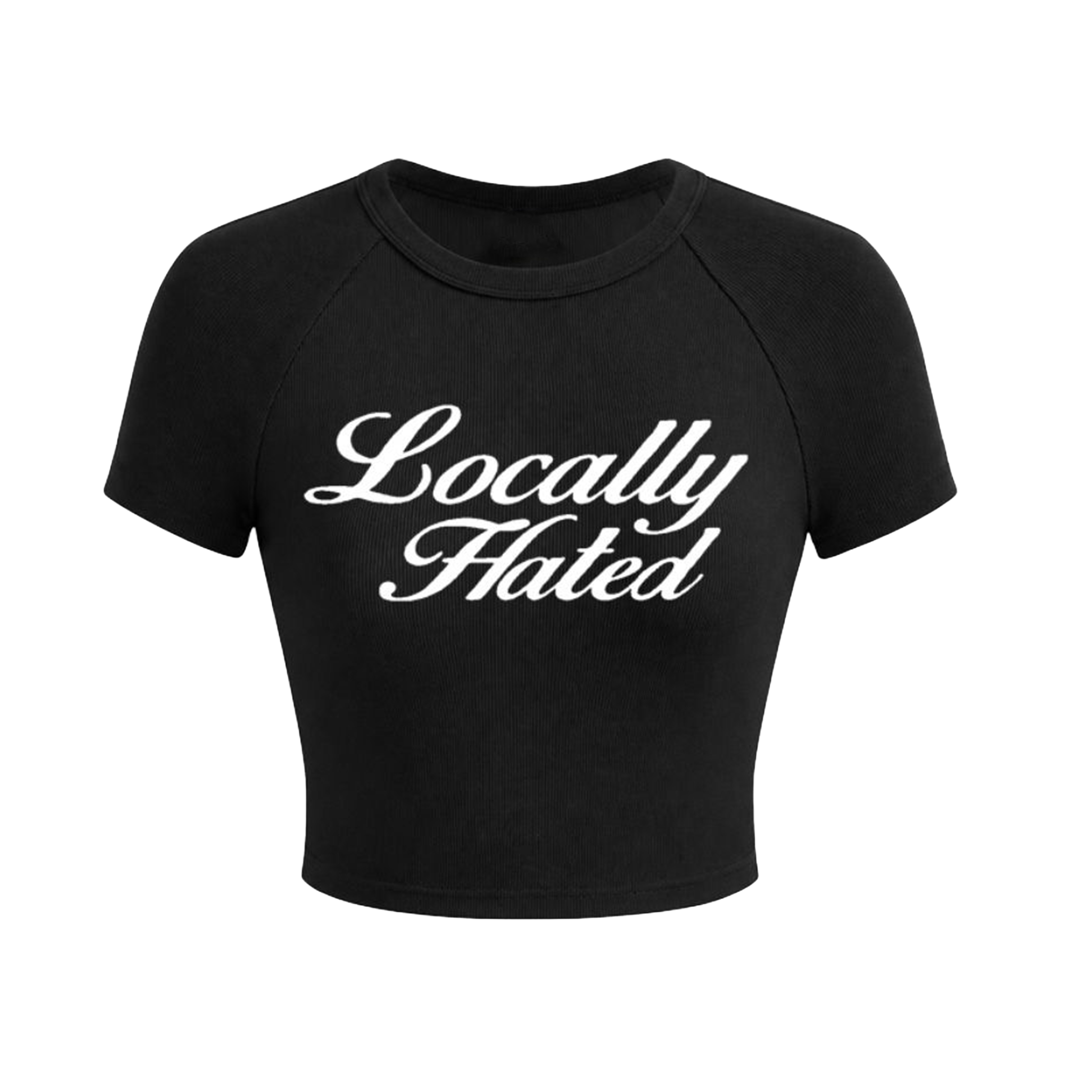 Black Locally Hated Baby tee