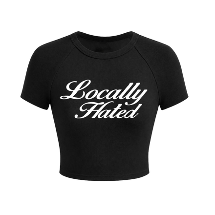 Black Locally Hated Baby tee