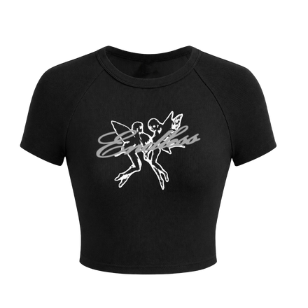 Black Angel Baby Tee