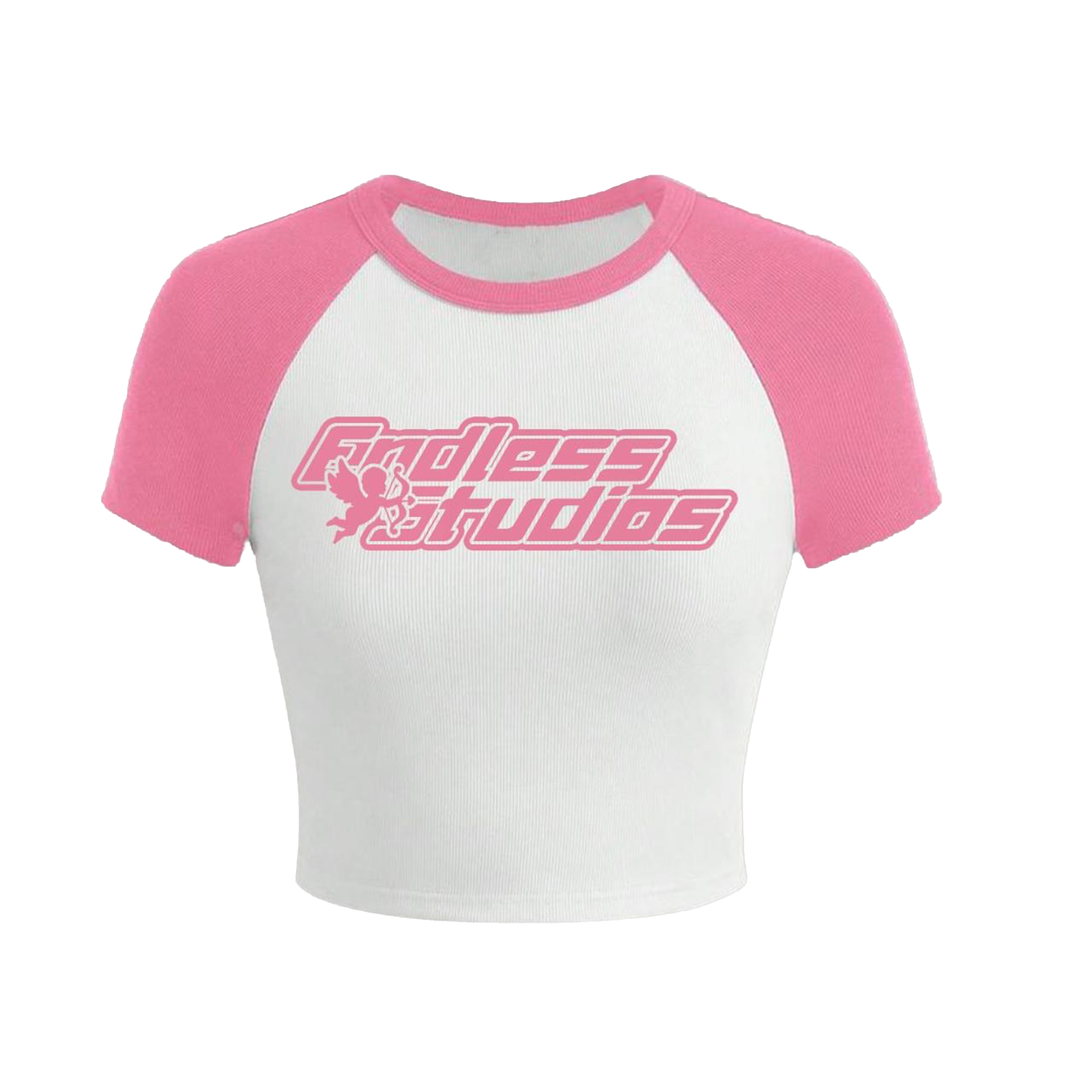 Pink In White Endless Baby Tee