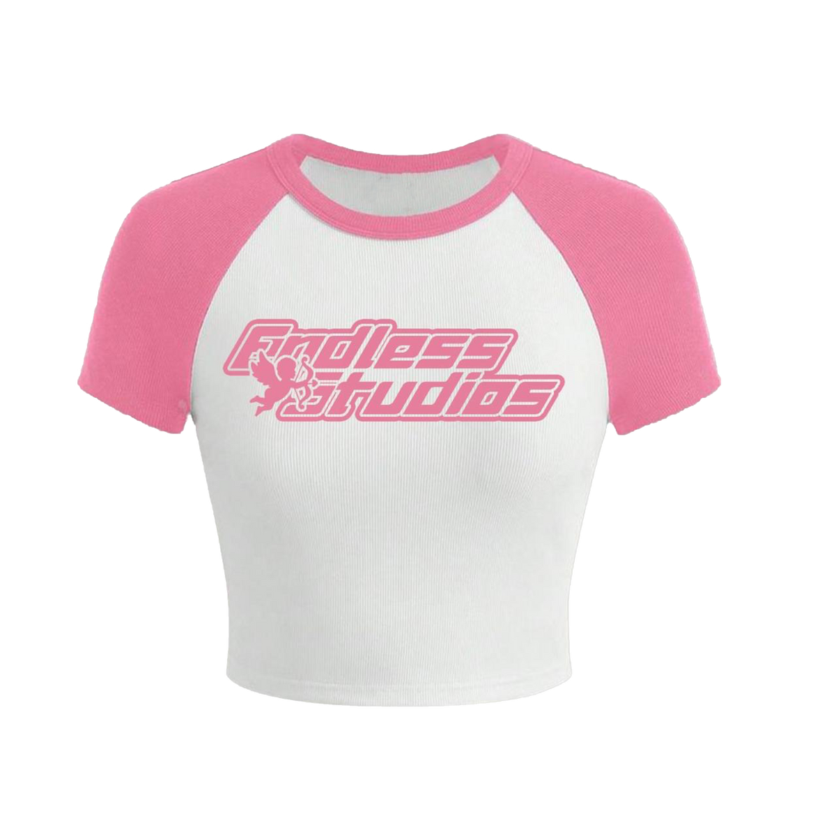 Pink In White Endless Baby Tee