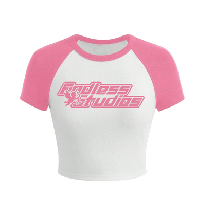 Pink In White Endless Baby Tee