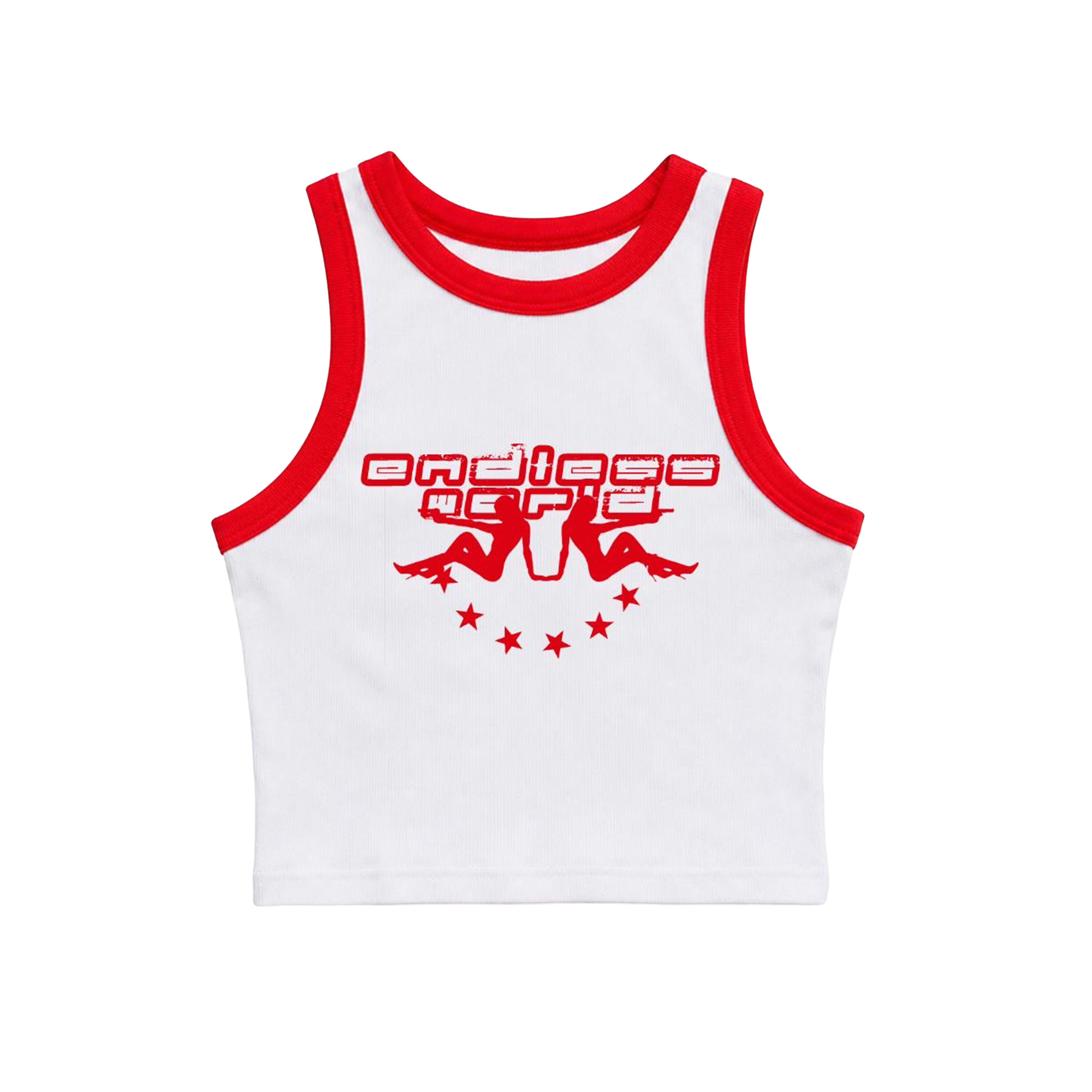 Red in White Tank top