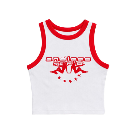 Red in White Tank top