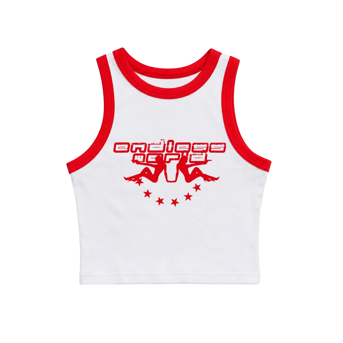 Red in White Tank top