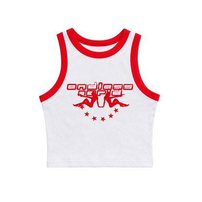 Red in White Tank top