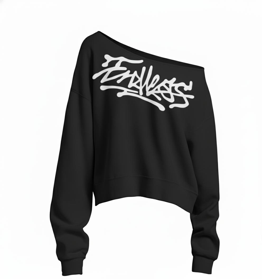 Black Endless Off-Shoulder